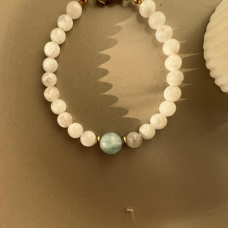 Moonstone Aquamarine Bracelet - Image 2