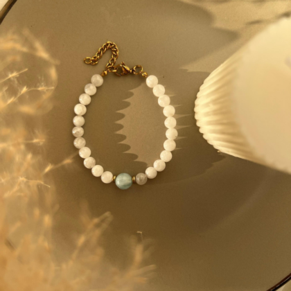 Moonstone Aquamarine Bracelet