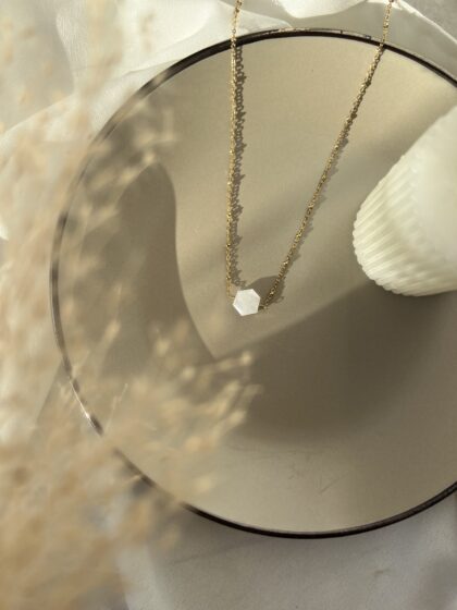 Moonstone Hexagonal Necklace