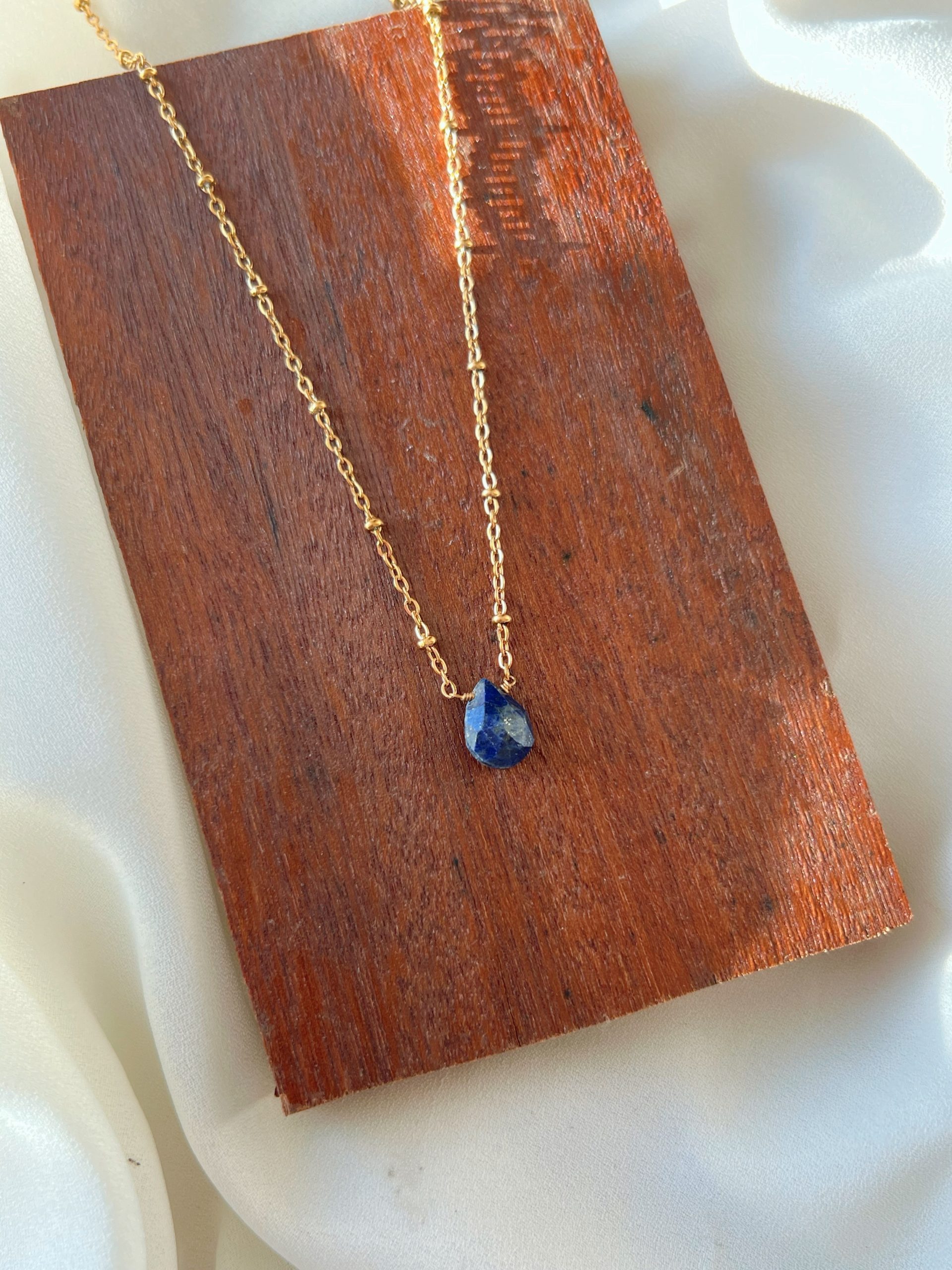 Lapis Lazuli Teardrop Necklace - Image 2