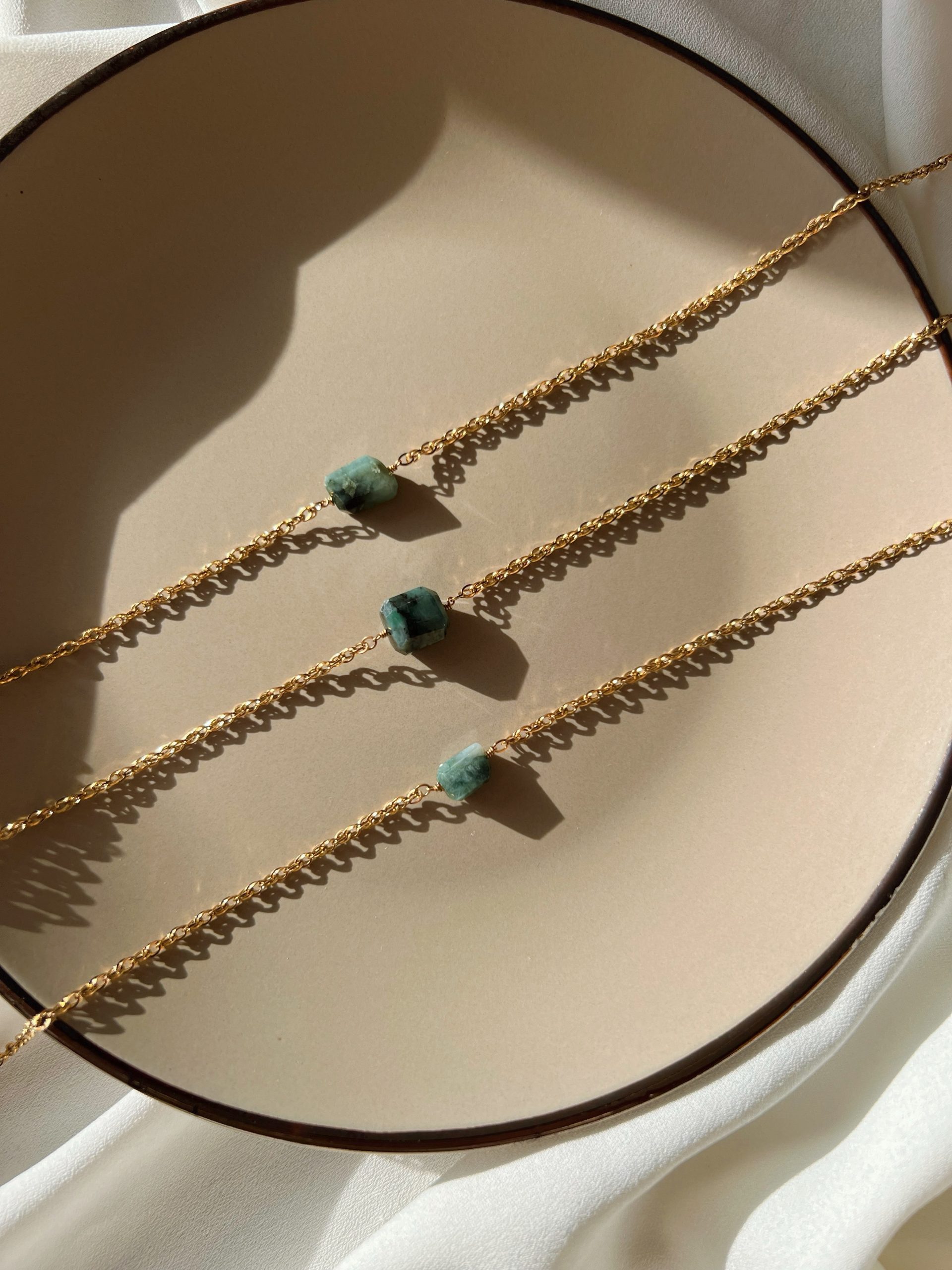 Raw Emerald Necklace