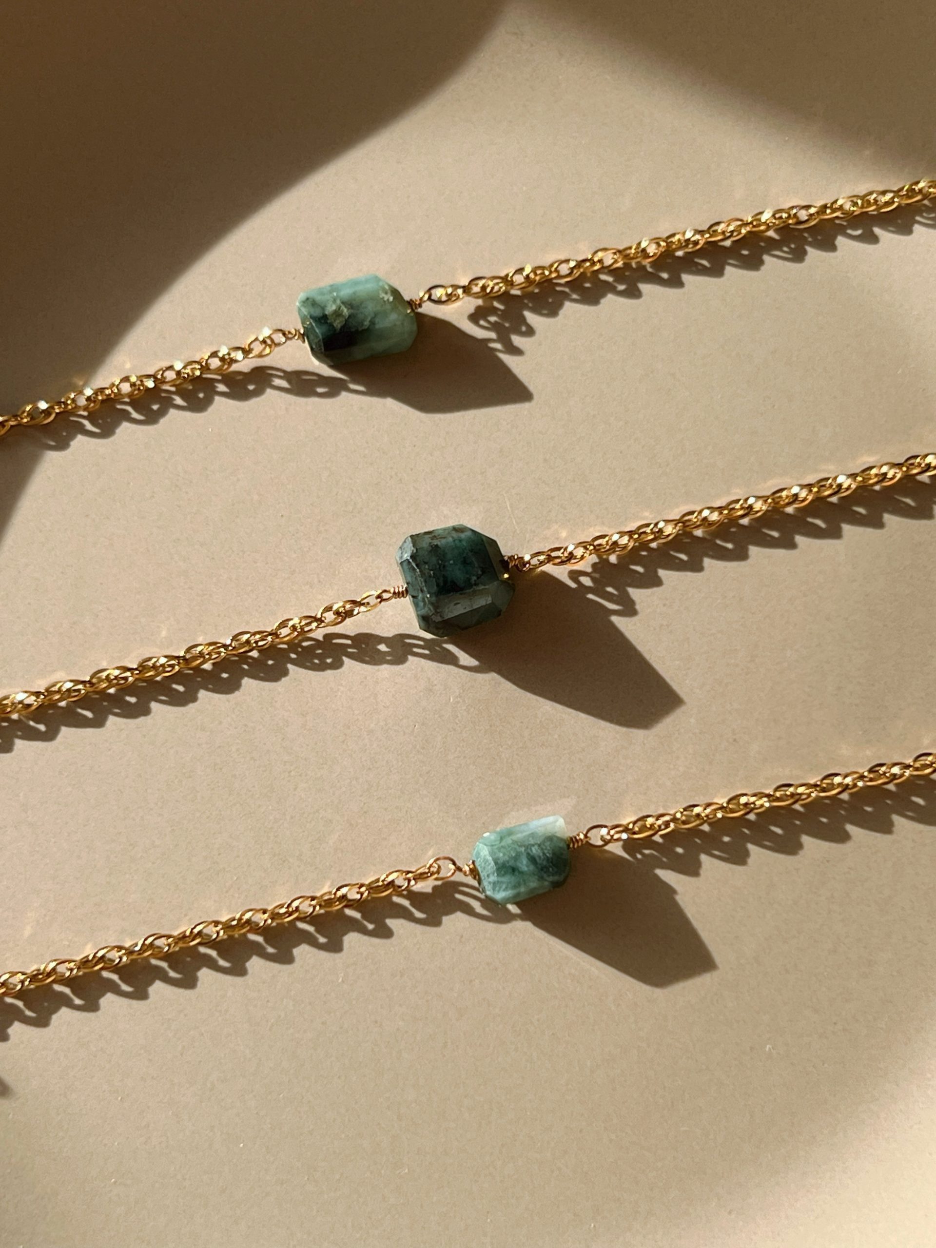 Raw Emerald Necklace - Image 2