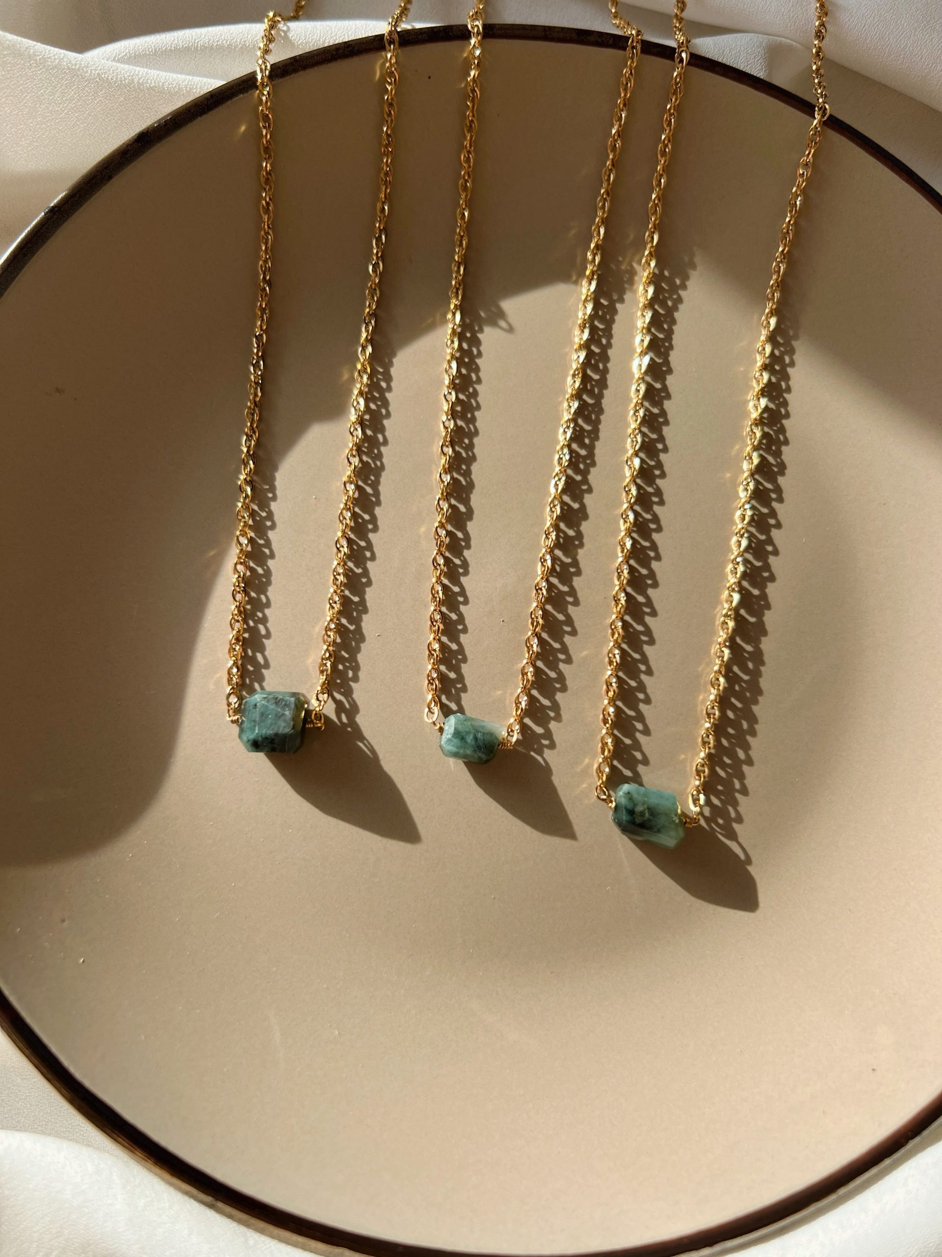 Raw Emerald Necklace - Image 3