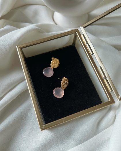 Milie Pink Chalcedony Earrings