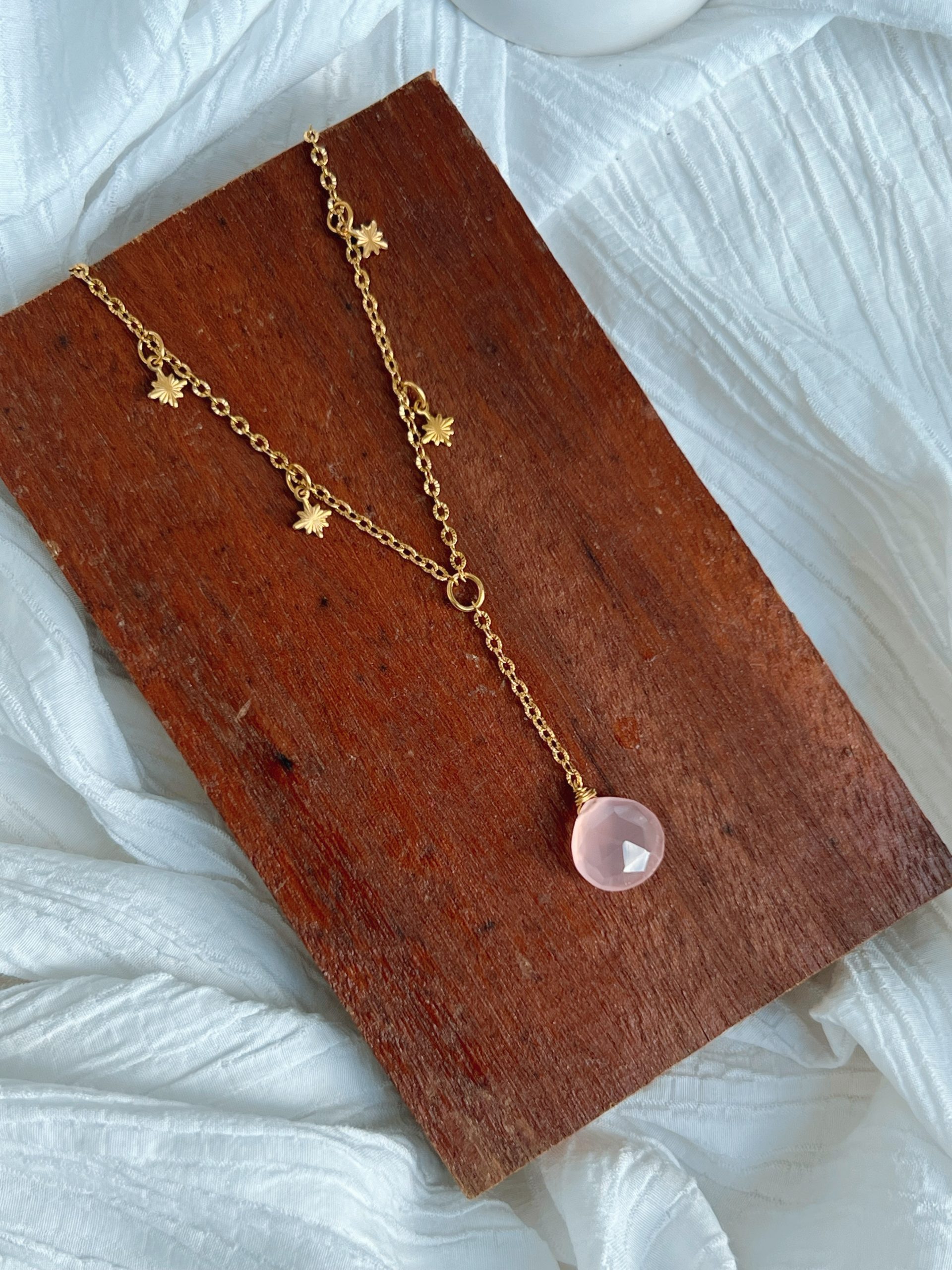 Agatha ( Pink Chalcedony ) Necklace