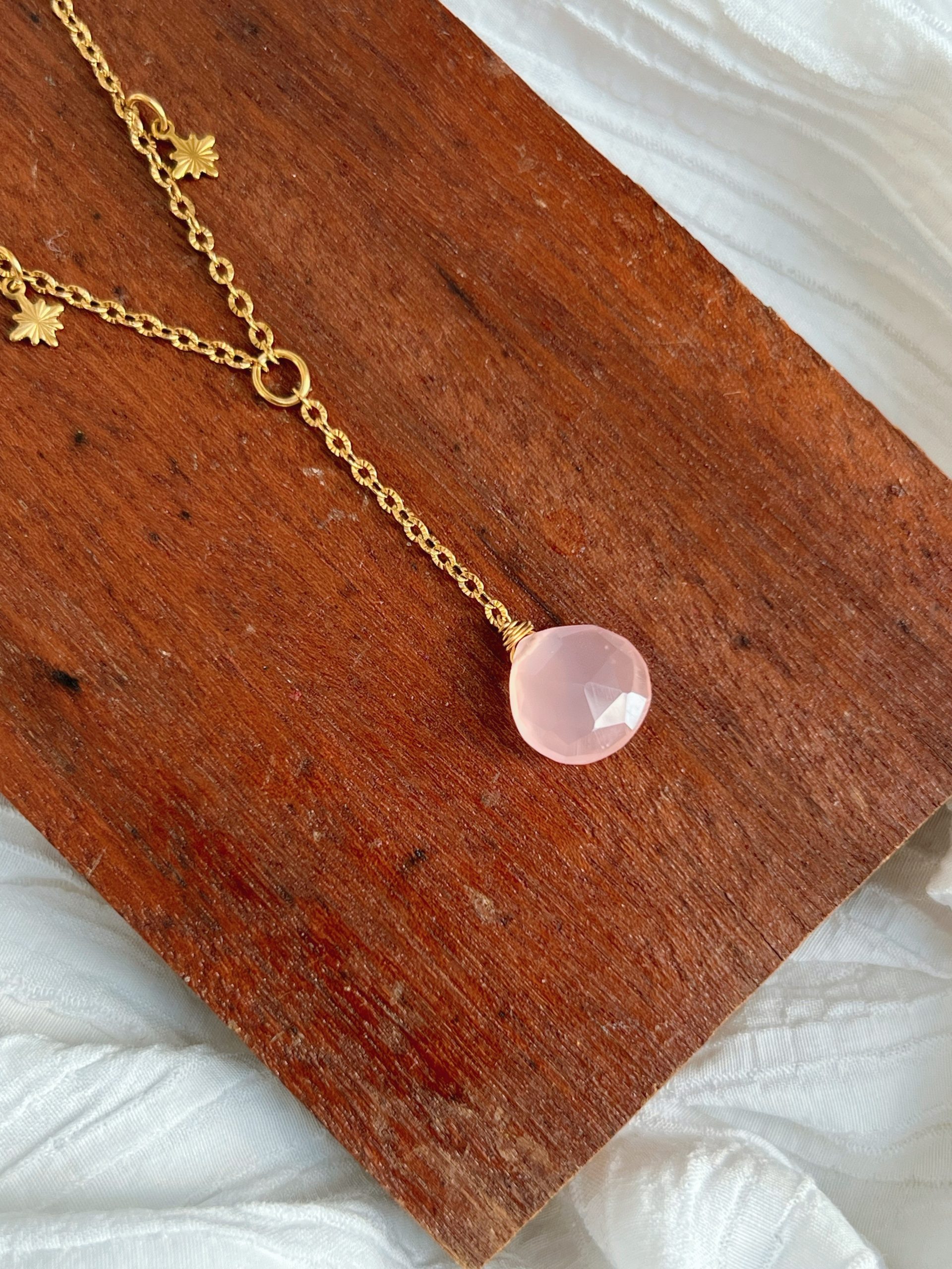 Agatha ( Pink Chalcedony ) Necklace - Image 5