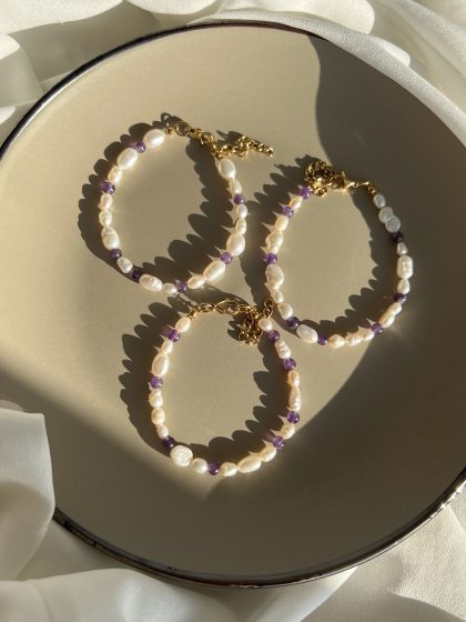Matilda Freshwater Pearl Amethyst Bracelet