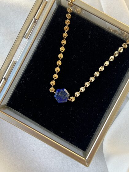 Lapis Lazuli Hexagonal Necklace