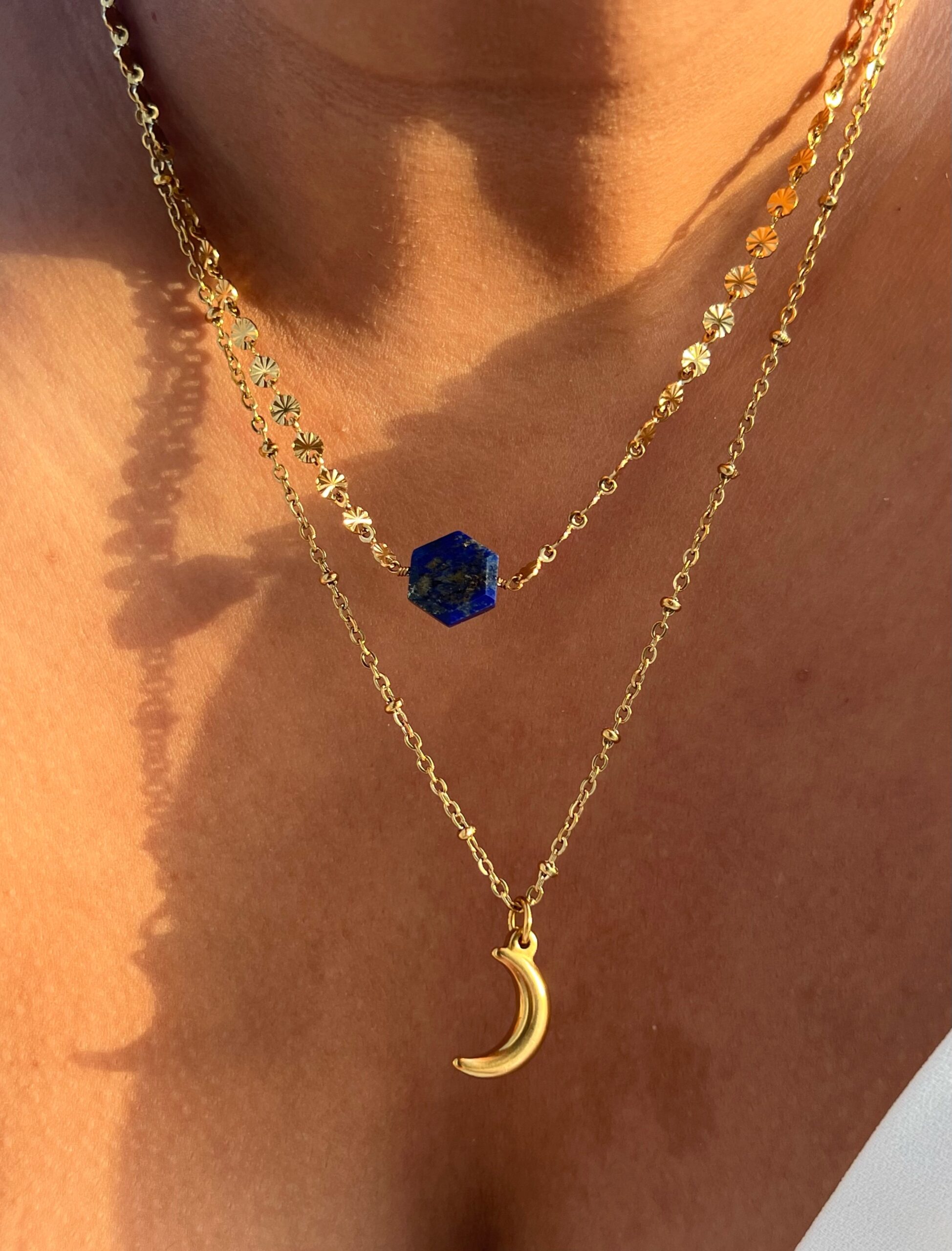 Lapis Lazuli Hexagonal Necklace - Image 3