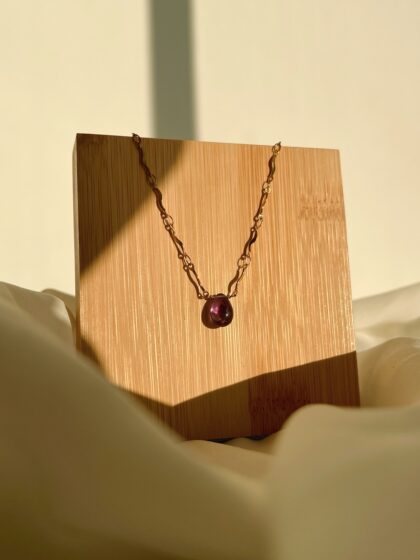 Amethyst Teardrop Necklace