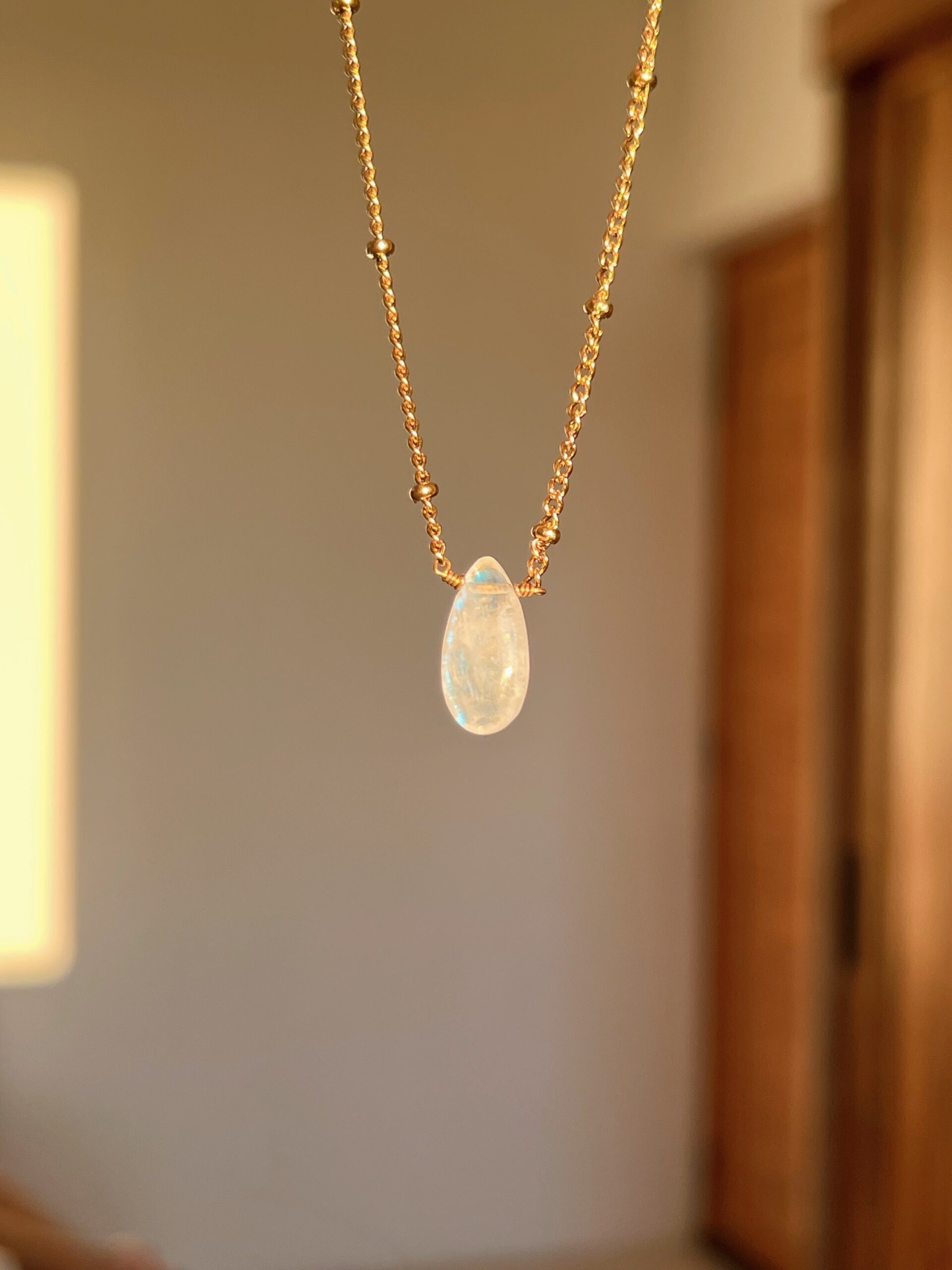 Moonstone Teardrop Necklace - Image 3