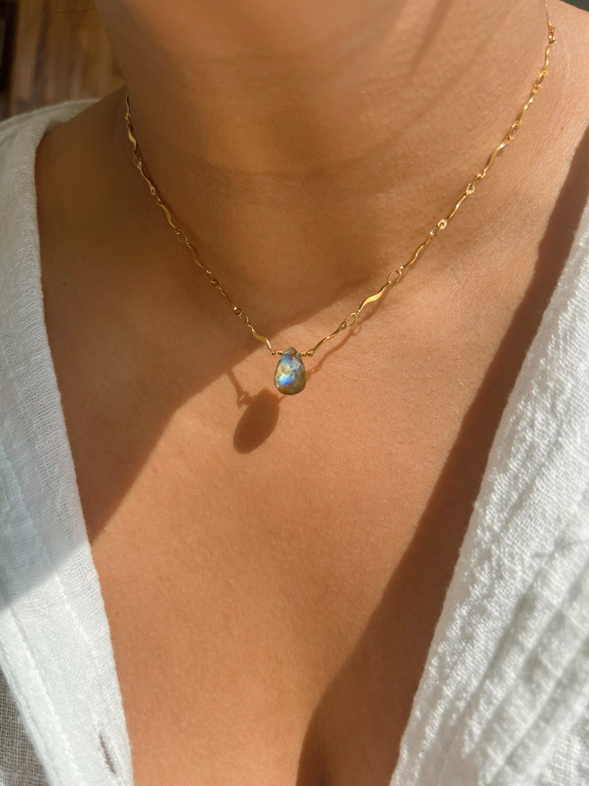 Labradorite Teardrop Necklace - Image 3