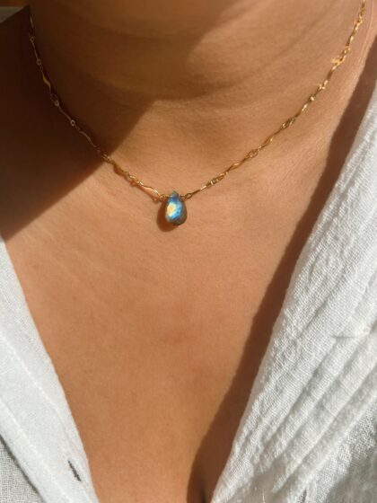 Labradorite Teardrop Necklace