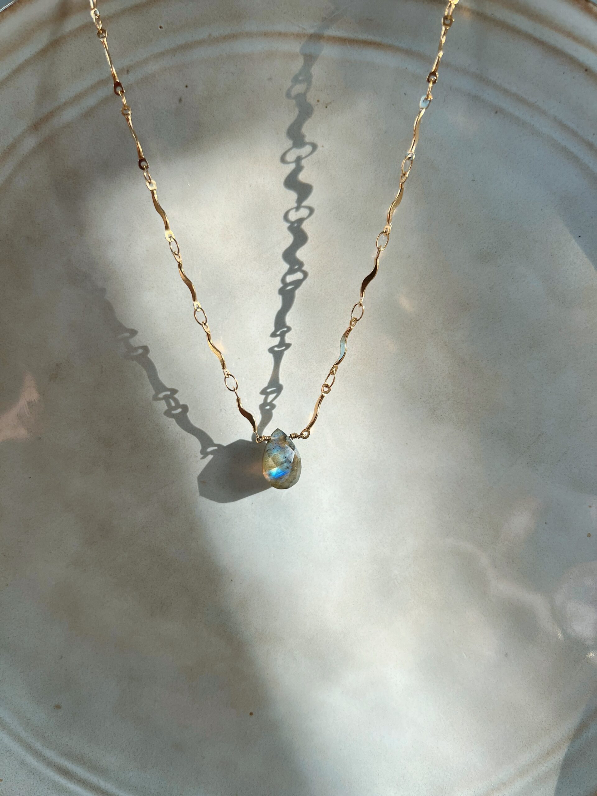 Labradorite Teardrop Necklace - Image 2