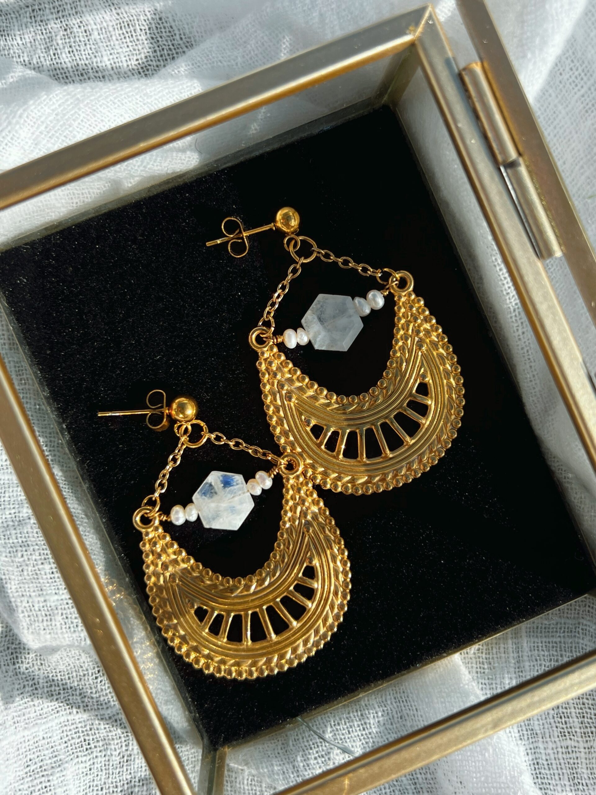 Amalthea Moonstone Earrings