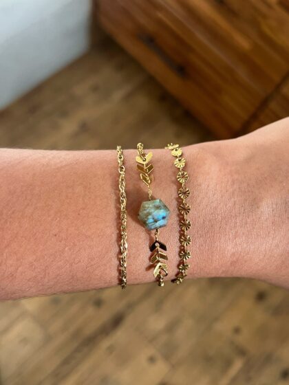 Thalia Labradorite Hexagonal Bracelet